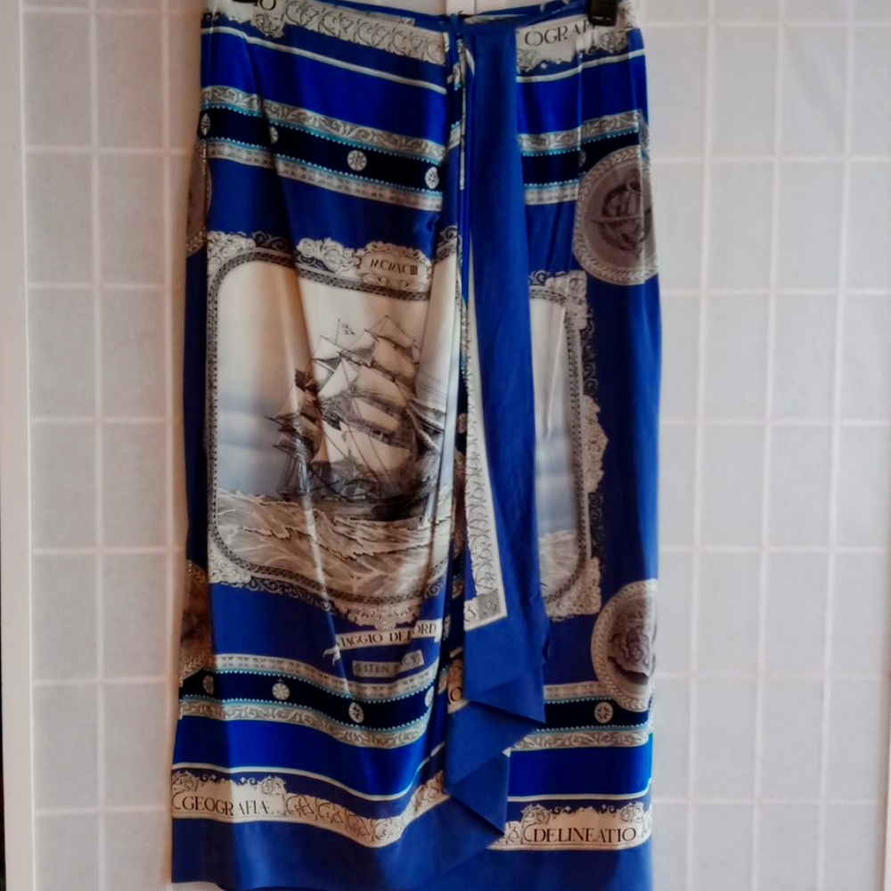 Ellen Tracy silk maxi  skirt